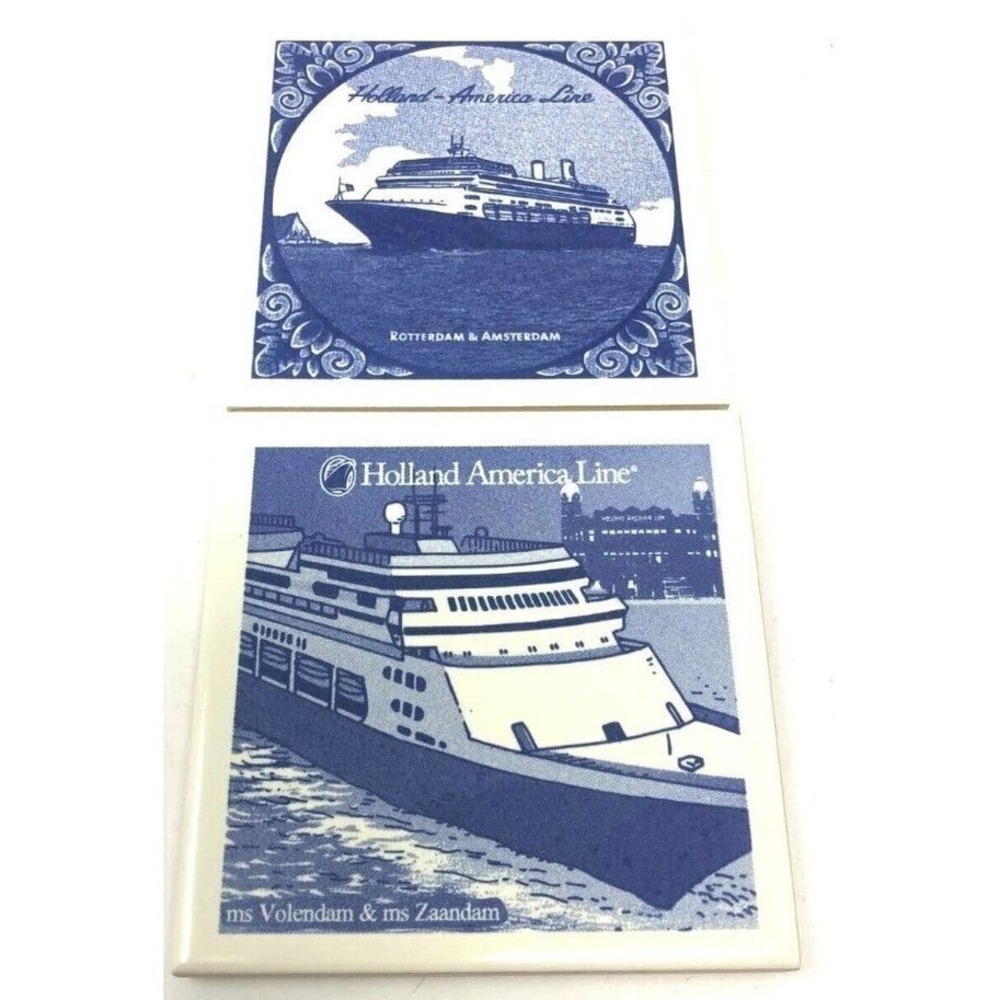 Two Holland America Cruise Lines Ship Coaster‎ Rotterdam Amsterdam and Zaandam